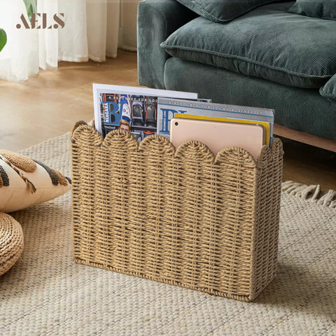 AELS woven texture detail showing paper rope craftsmanship and natural feel