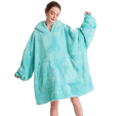 Aemicion front view hoodie showing oversized fit and cozy look
