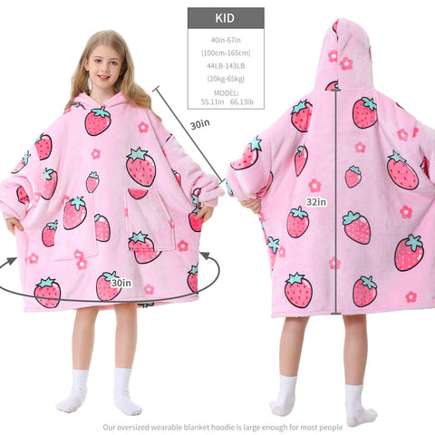 Aemicion hood detail with strawberry motif offering head warmth benefit
