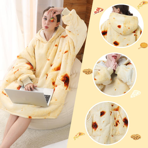 Aemicion in-use on sofa illustrating comfortable lounging and hands-free warmth