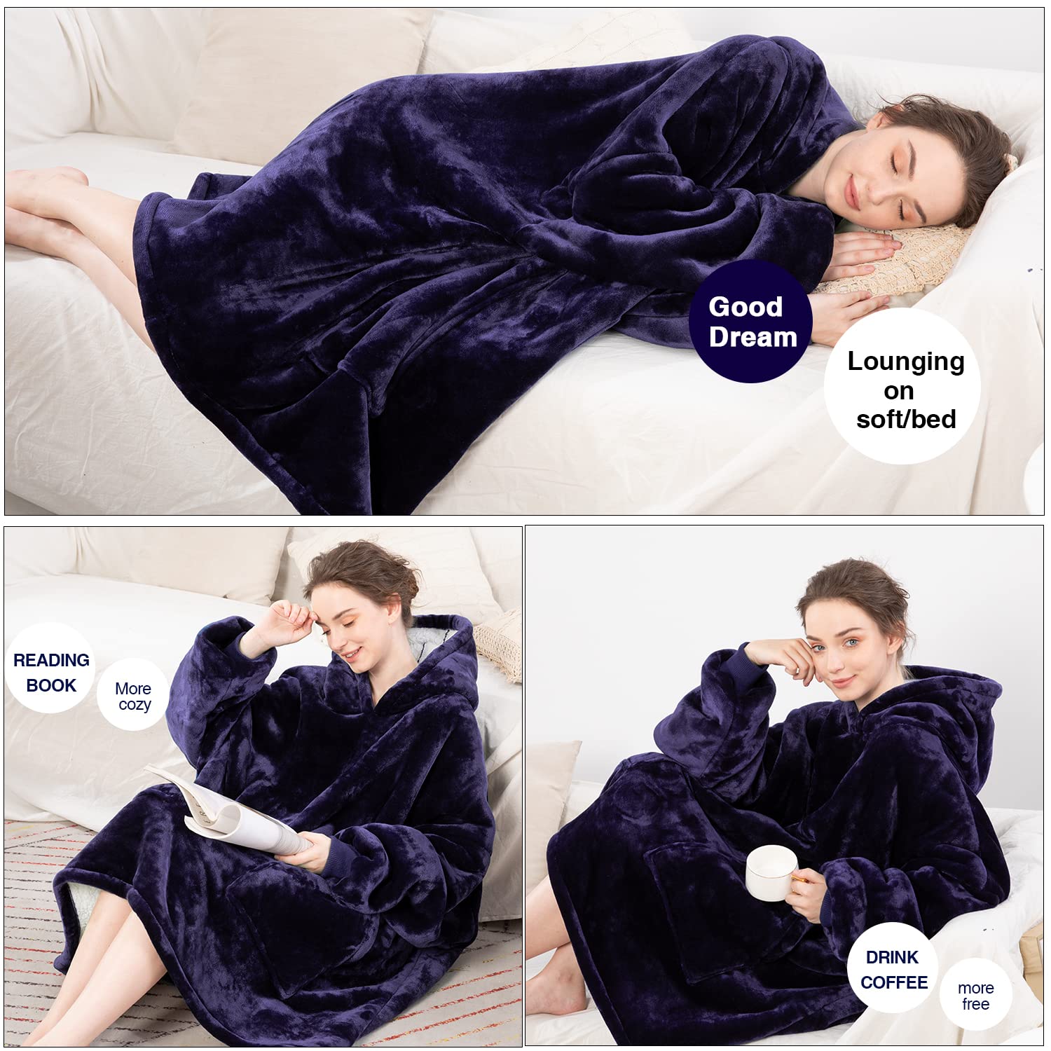 Aemicion wearable blanket hoodie used at campsite offering portable warmth outdoors