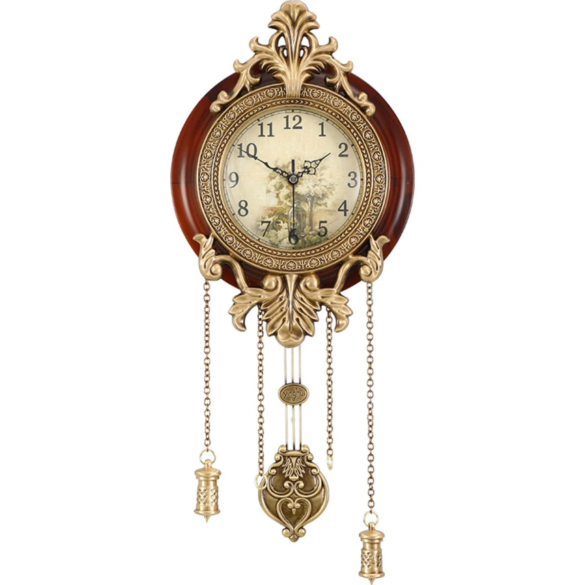 Aero Snail front view showing wood dial and iron frame, adds vintage charm