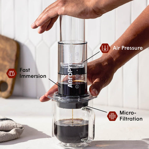 AeroPress Flow Control Cap valve close-up highlighting precise flow control