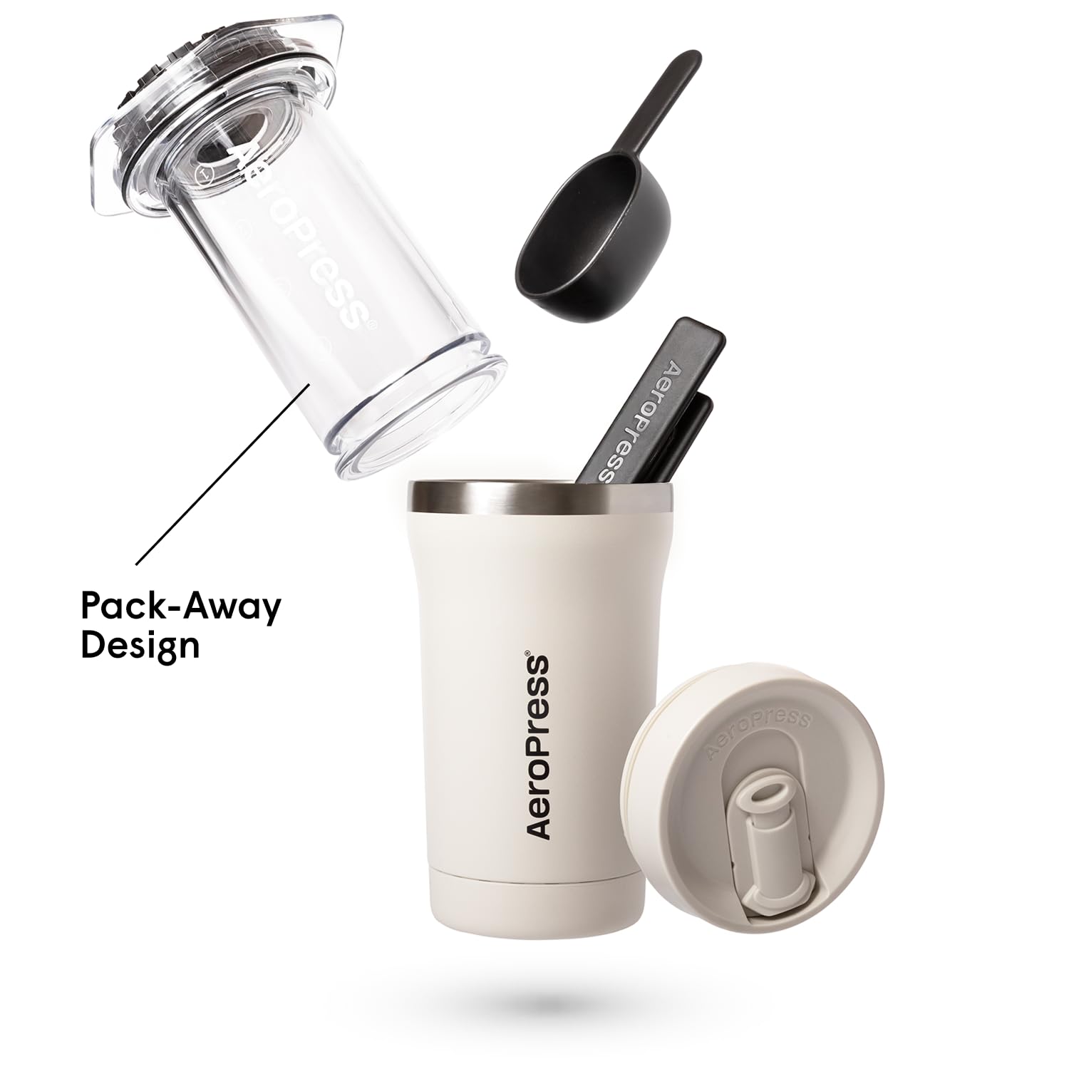 Close-up of AeroPress Go Plus Tritan press texture and durable construction benefit
