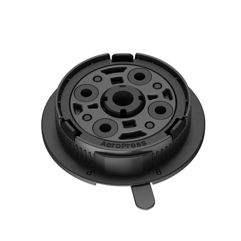 AeroPress XL cap front view showing secure fit and drip control benefit