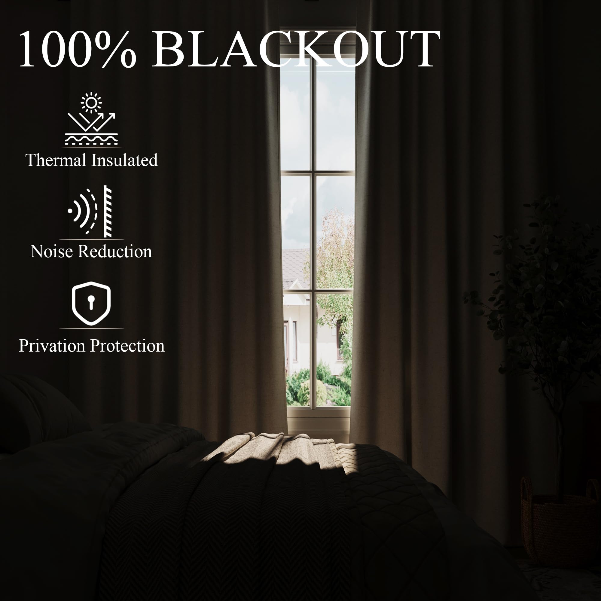 Aersas view of blackout lining displaying strong light-blocking benefit
