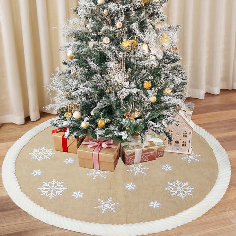 AerWo tree skirt under tree with gifts showing tidy presentation benefit