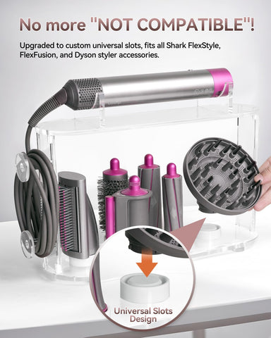 Affogato top-down view highlighting six dedicated slots for Airwrap attachments