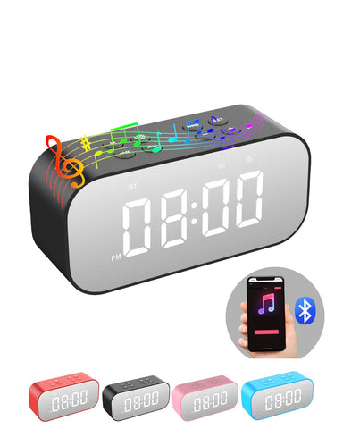 AFK front mirror LED clock showing bright time display and easy readability