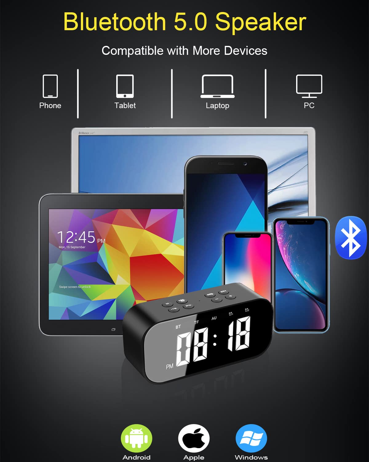 AFK on bedside table at night demonstrating adjustable dimmer and convenience