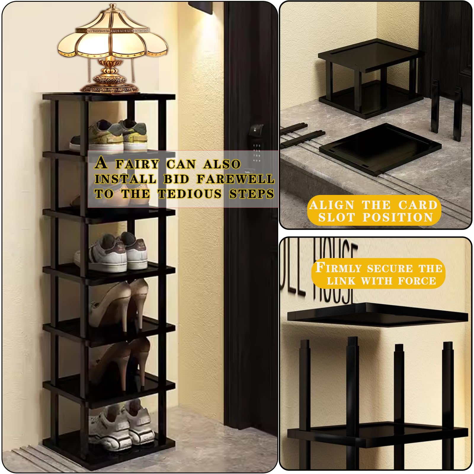 AFOORD placed in a doorway corner optimizing narrow area storage