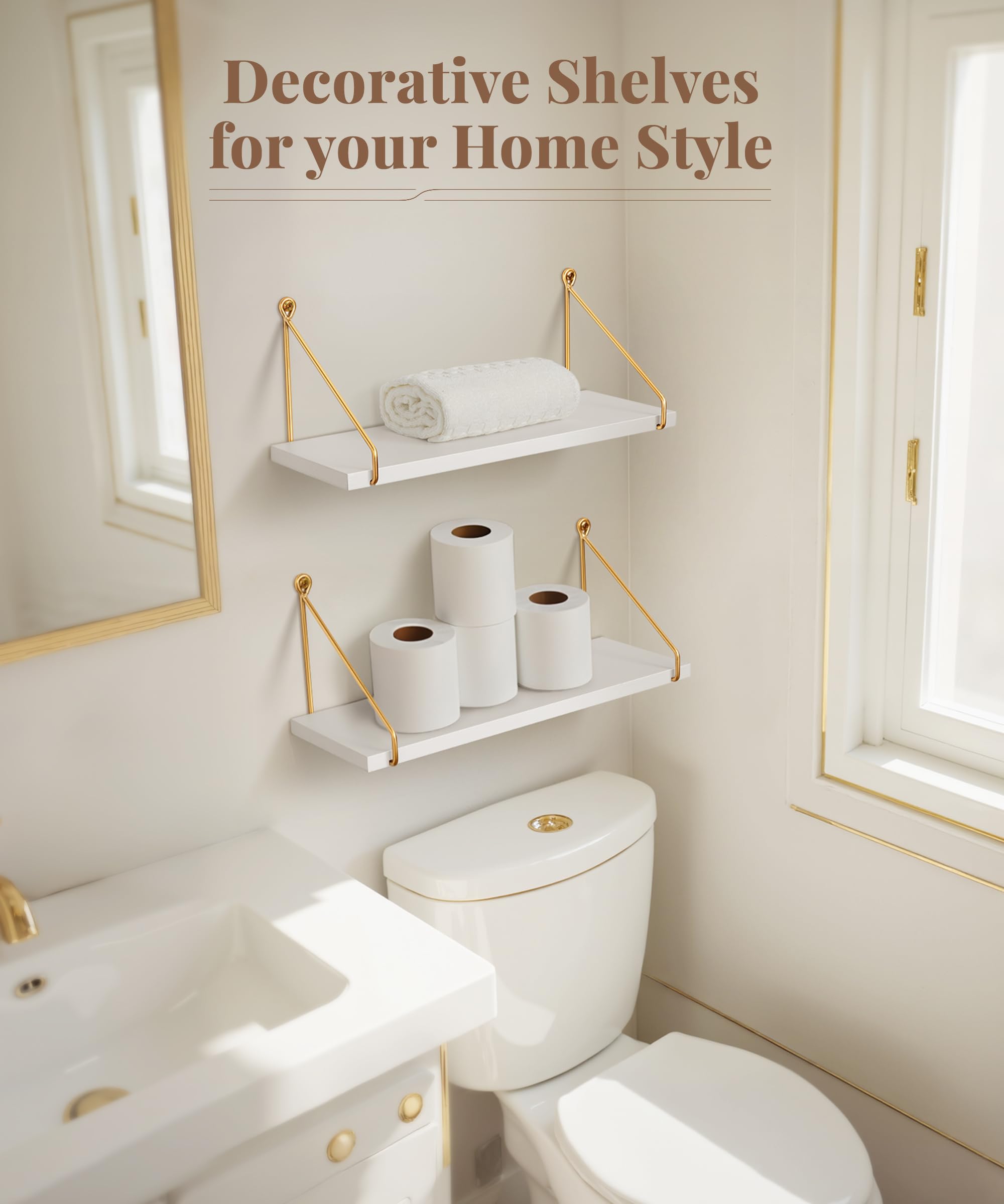 Afuly gold bracket detail highlighting frosted finish and lightweight durable support