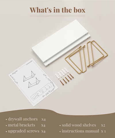 Afuly boxed product with screws anchors and instructions demonstrating complete install kit