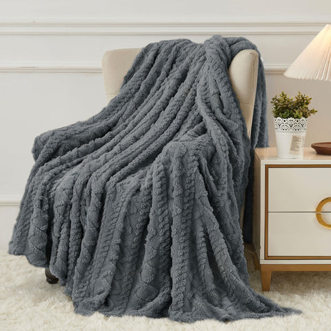 Aganear front view of grey throw showing clean modern styling and versatile use