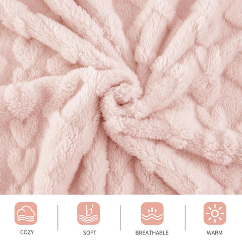 Aganear throw beside a book showing size comparison and coverage benefit