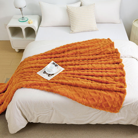 Aganear throw draped on sofa enhancing comfort and decorative color