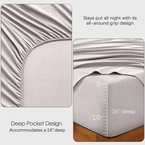 AGGBEERY flat sheet spread over bed, demonstrates oversized coverage benefit