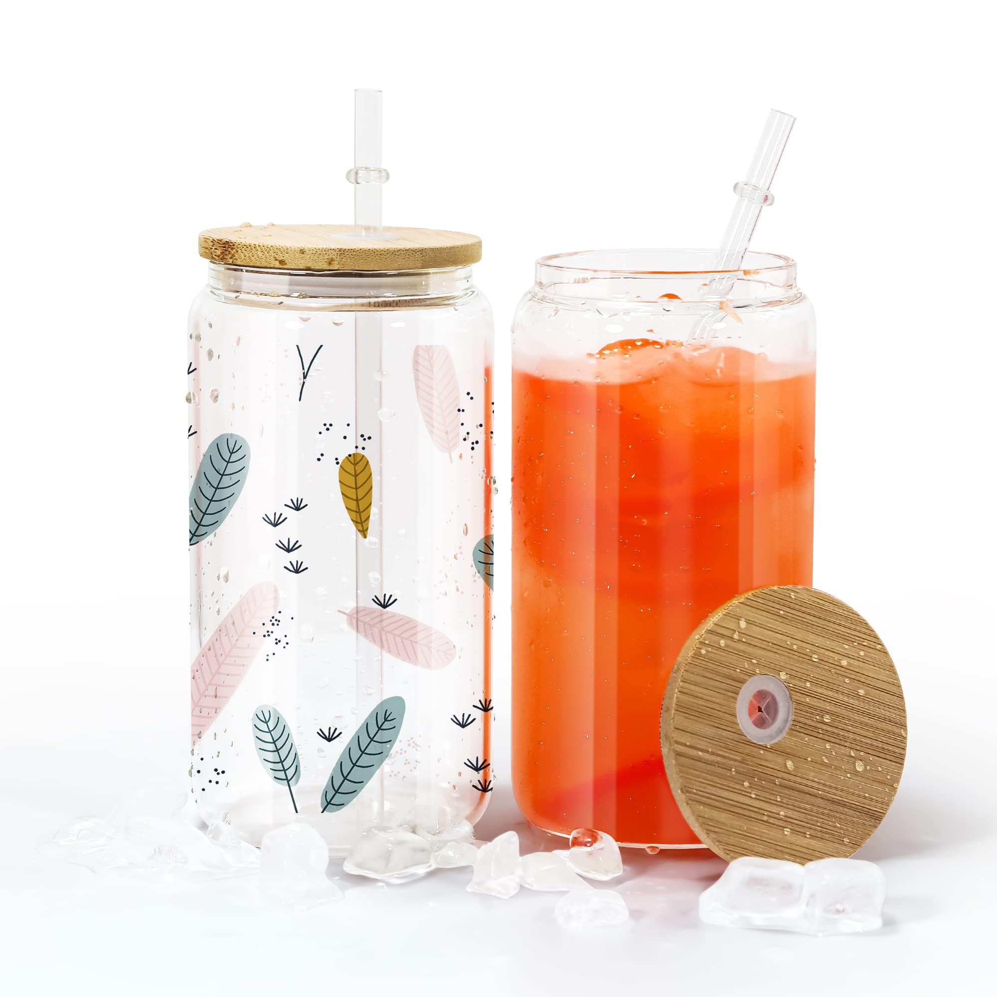 AGH bamboo lid and reusable straw detail highlighting eco-friendly benefit