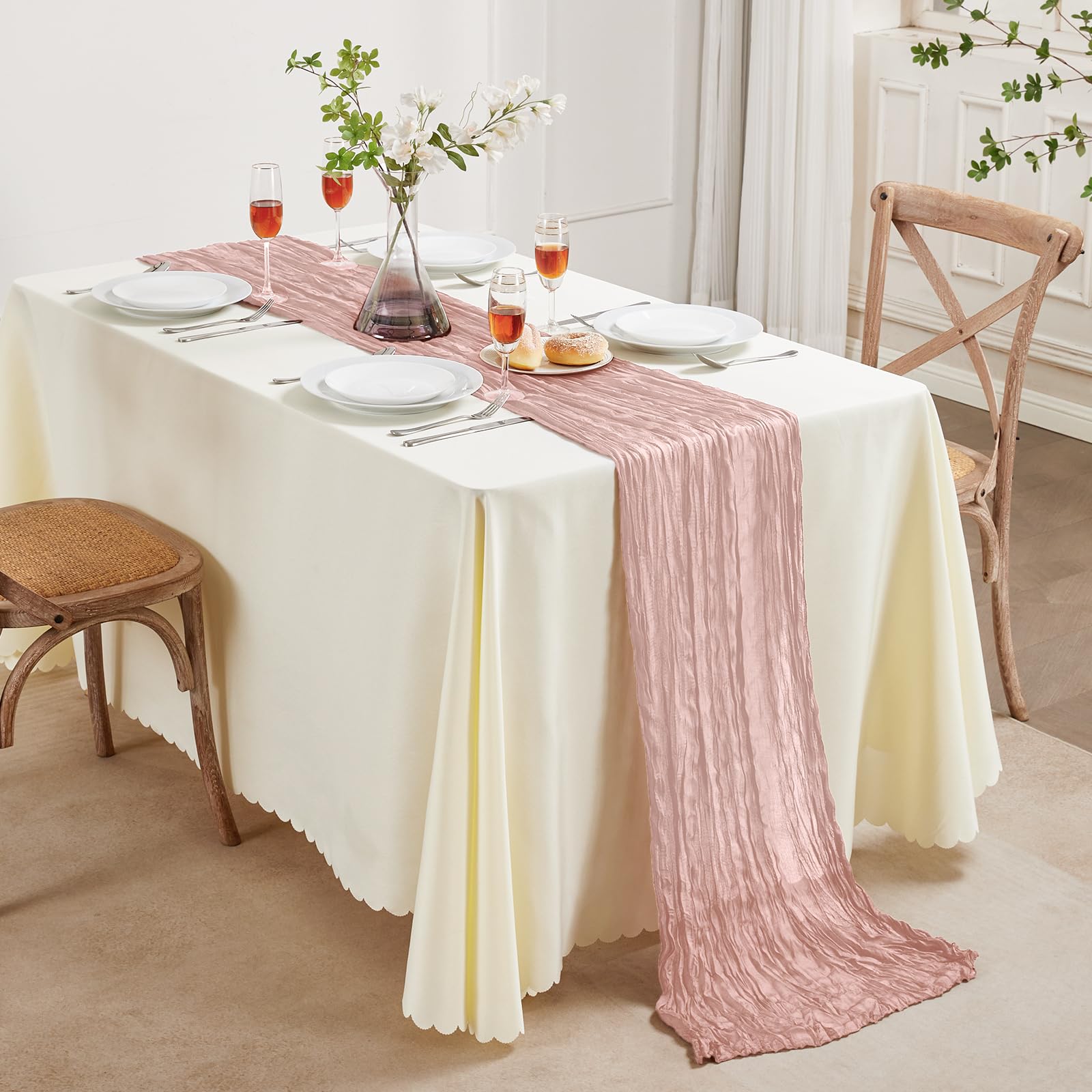 AGIRL dusty pink runner next to ruler for scale showing exact size and usable width
