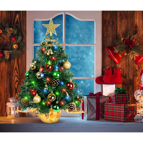 AGIRL mini tree beside coffee mug to show 22 inch scale and space-saving benefit