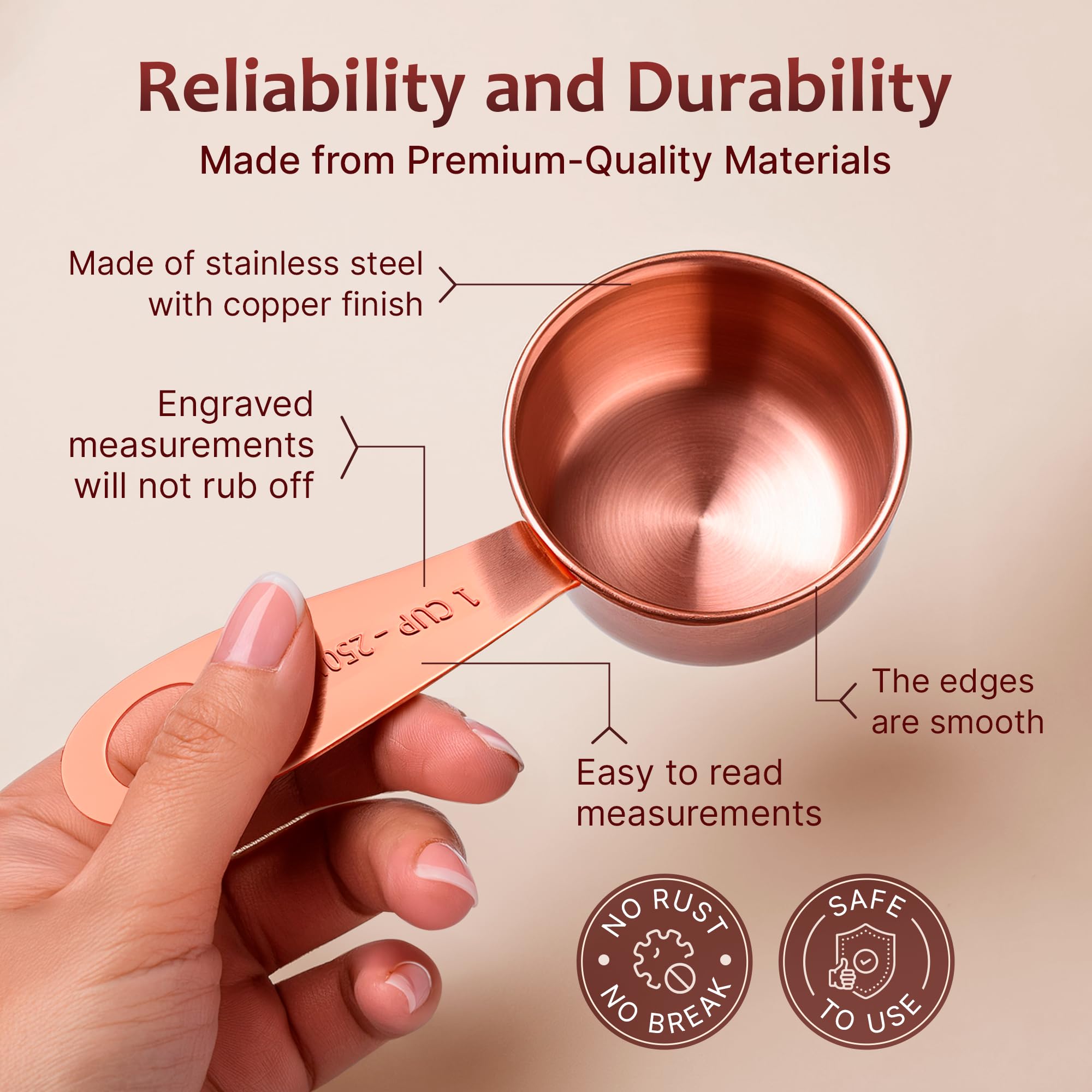 AGRUS measuring spoons scooping flour demonstrating precise portioning benefit