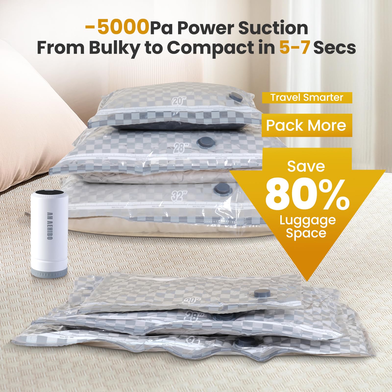 AH AEHIBO triple-seal zipper detail, secure airtight protection benefit