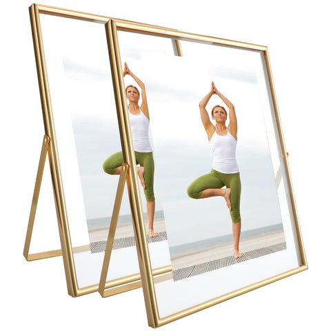 AhaGo gold frame front view showing clean profile and elegant finish