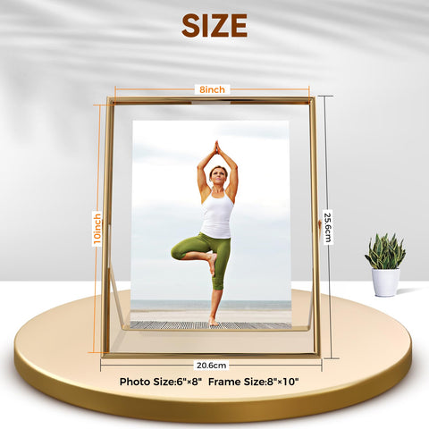AhaGo gold frame side profile highlighting slim metal rim and stability