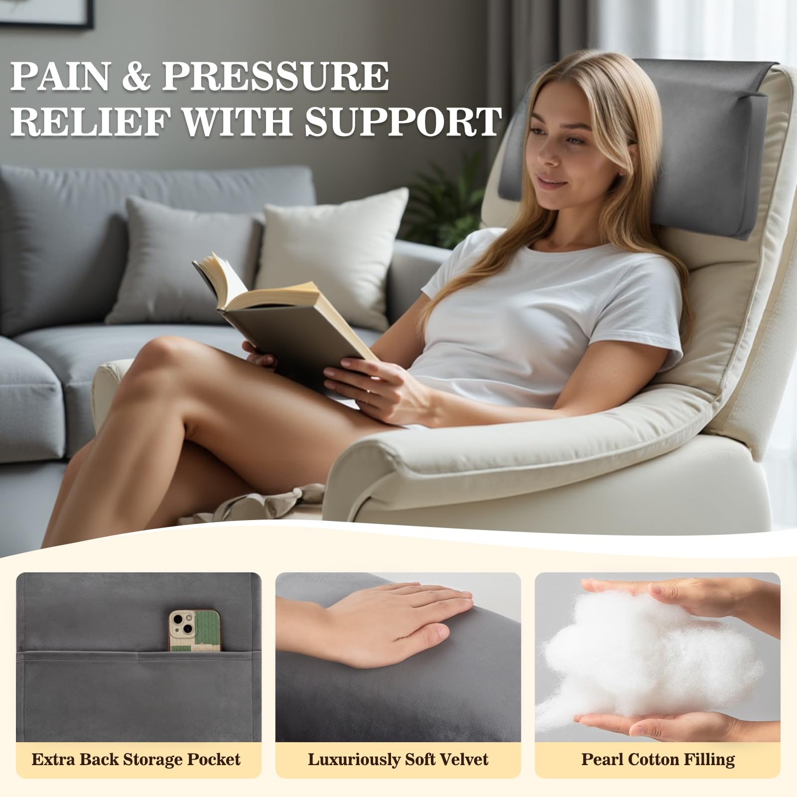 AHUAWA headrest in use on recliner providing neck support