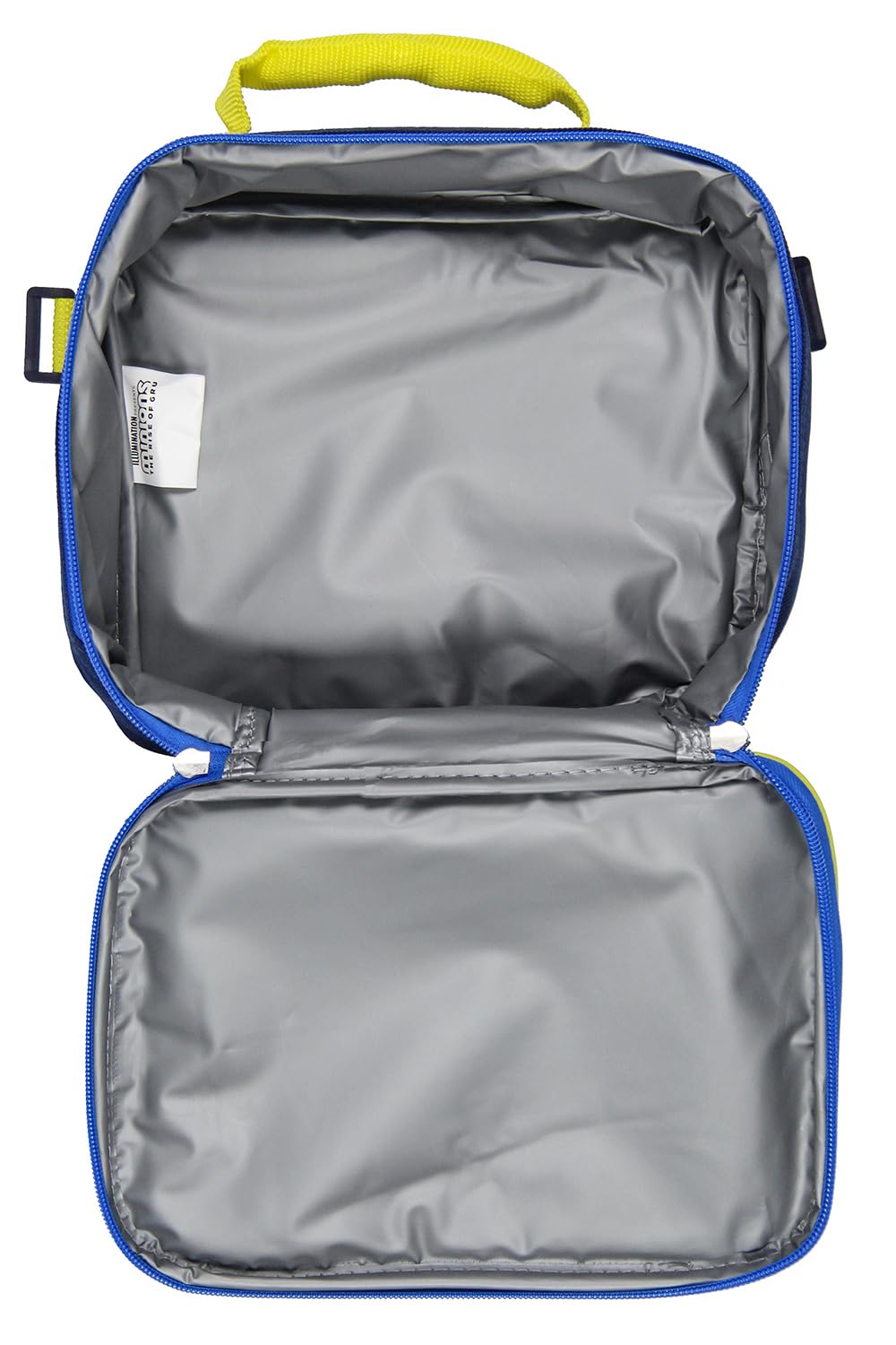 AI ACCESSORY INNOVATIONS child wearing backpack and lunch box in everyday outdoor setting