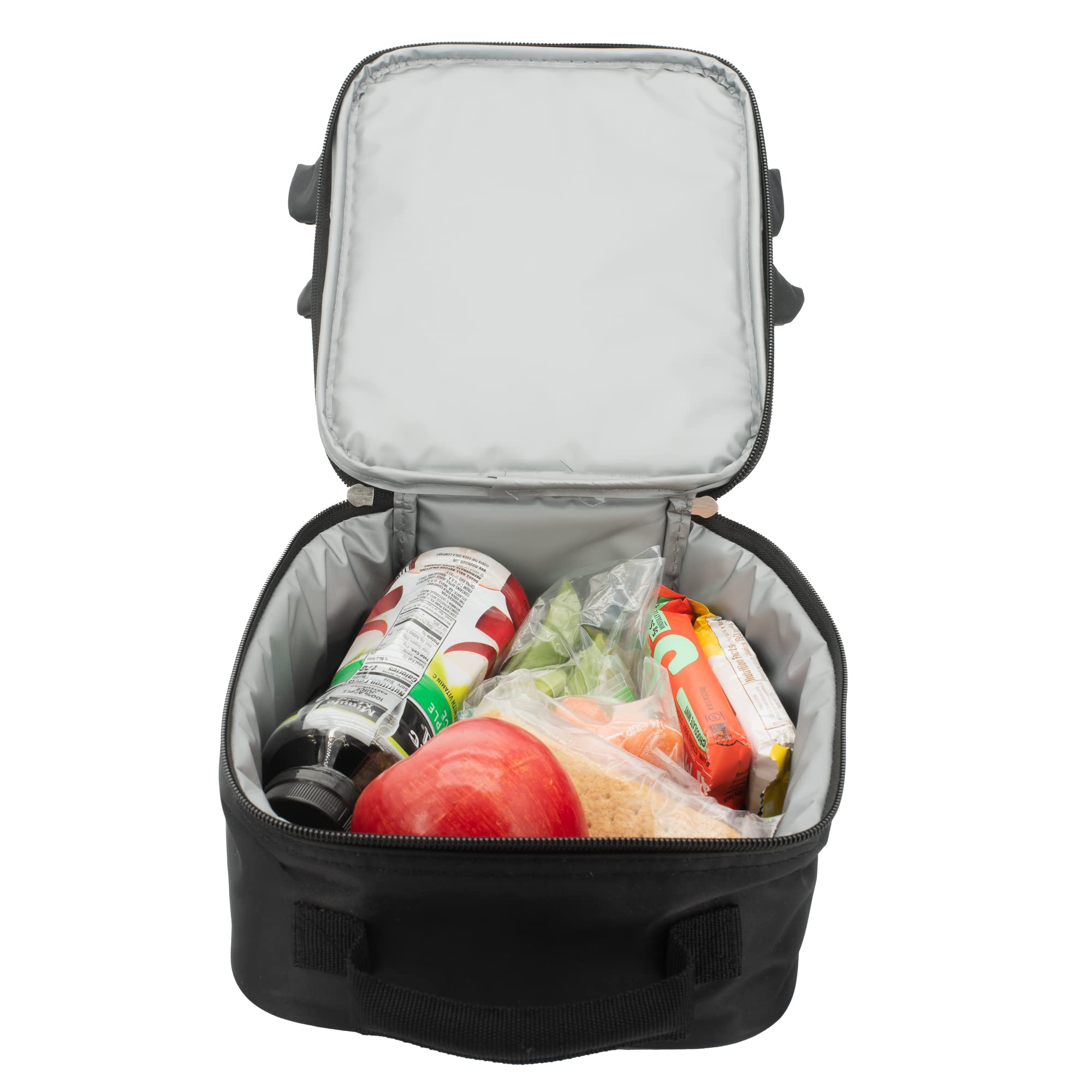 AI ACCESSORY INNOVATIONS child carrying lunch box by padded top handle, convenient for school