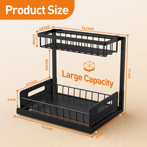 AIDIAM pull-out drawer extended demonstrating smooth access and easier retrieval