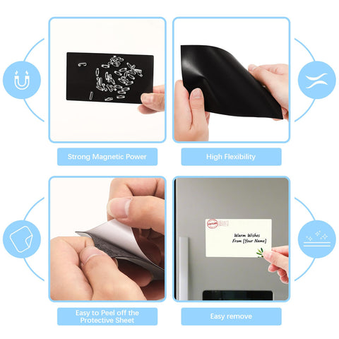 AiDiYGECO magnetic backing applied to a business card for secure display