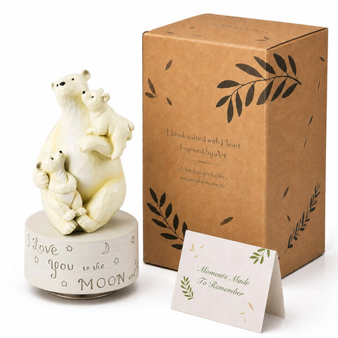 AIDLNS polar bear family hand-painted closeup showcasing color depth