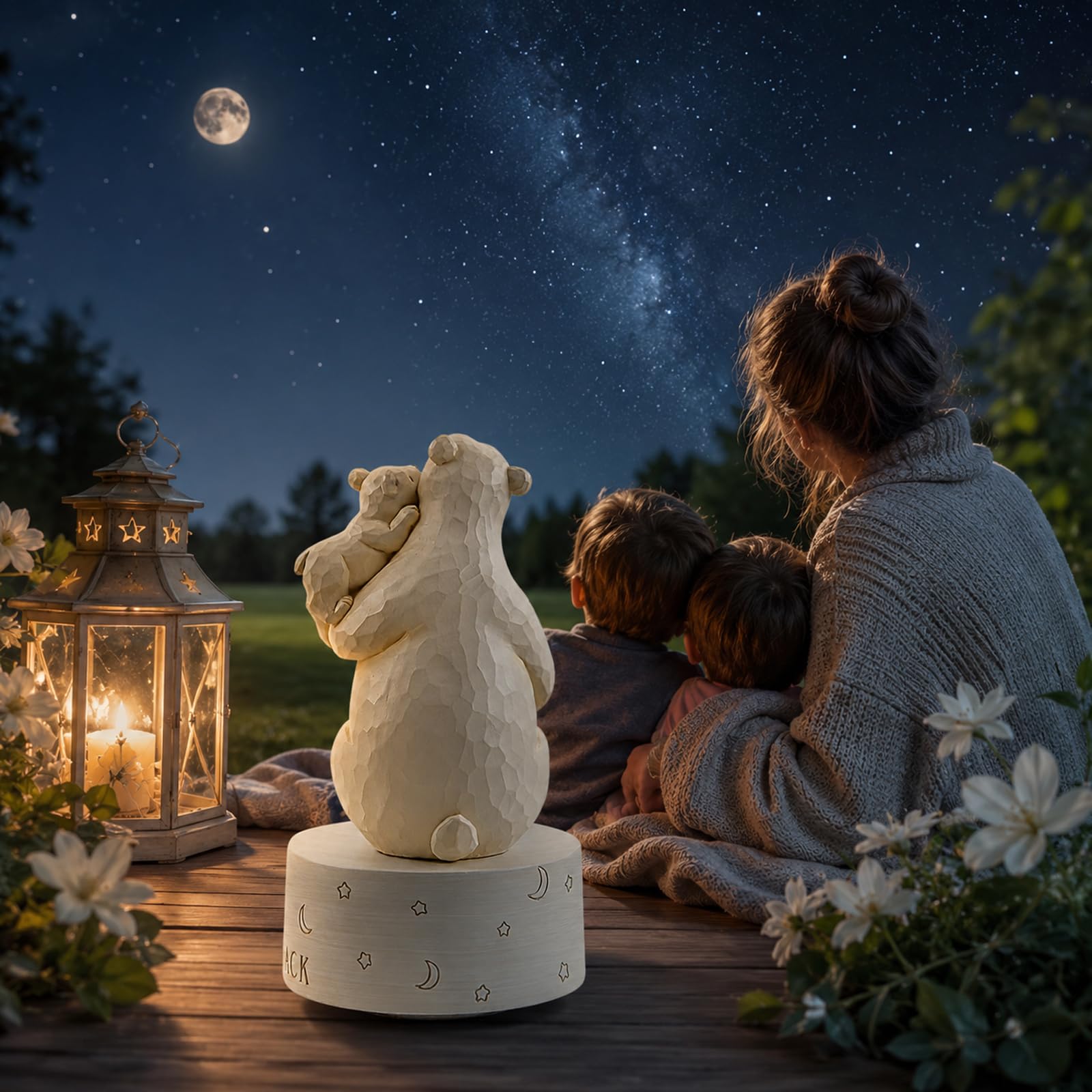 AIDLNS polar bear family side profile demonstrating sculpted family pose
