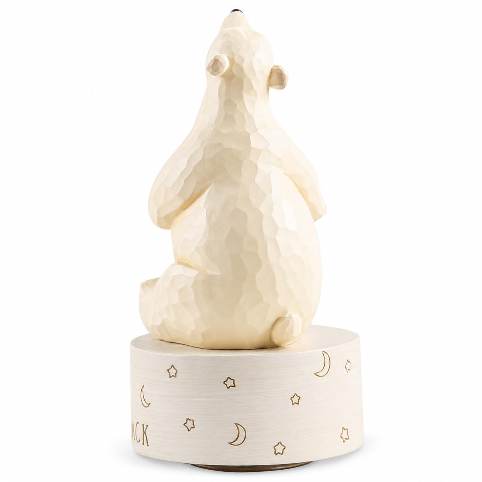 AIDLNS figurine placed on nursery shelf with books, adds sentimental decor