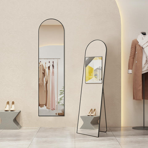 Aidoly arched front view showing full-length reflection and modern style