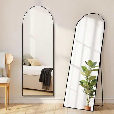 Aidoly arched full-length front view showing clean reflection and modern look