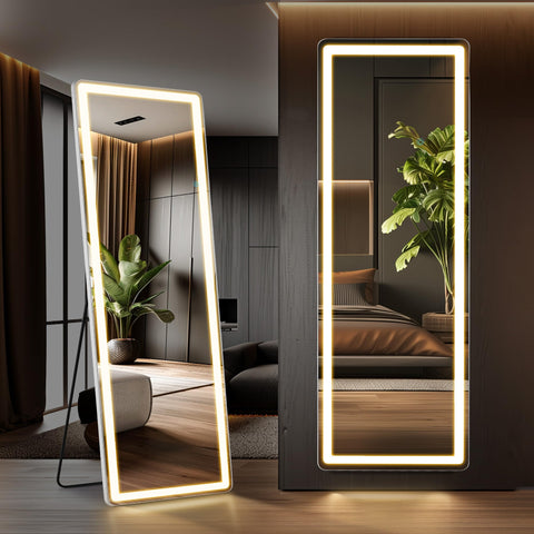 Aidoly front view of full length mirror showing clear reflection and practical styling