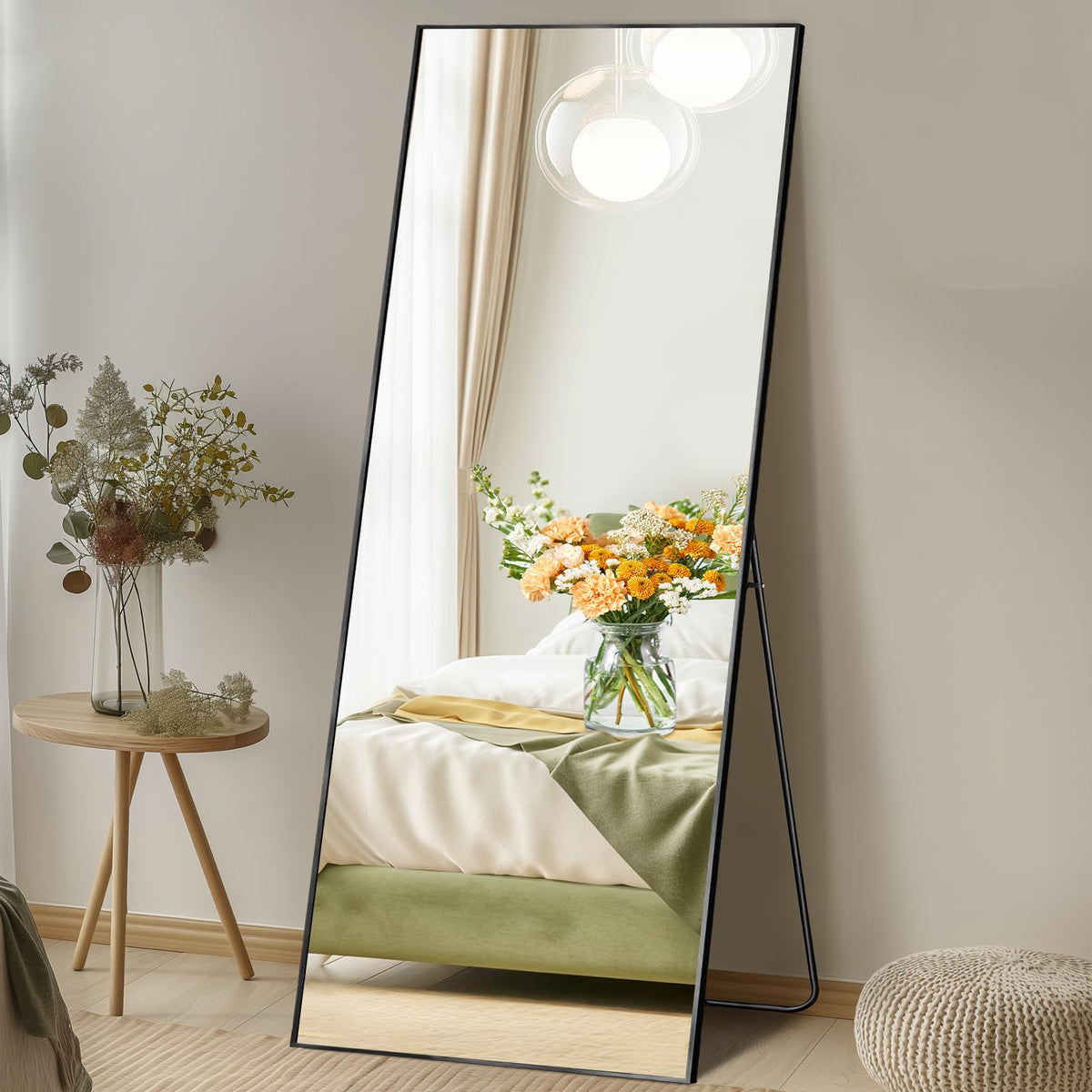 Aidoly full-length front view showing sleek frame and clear reflection benefit