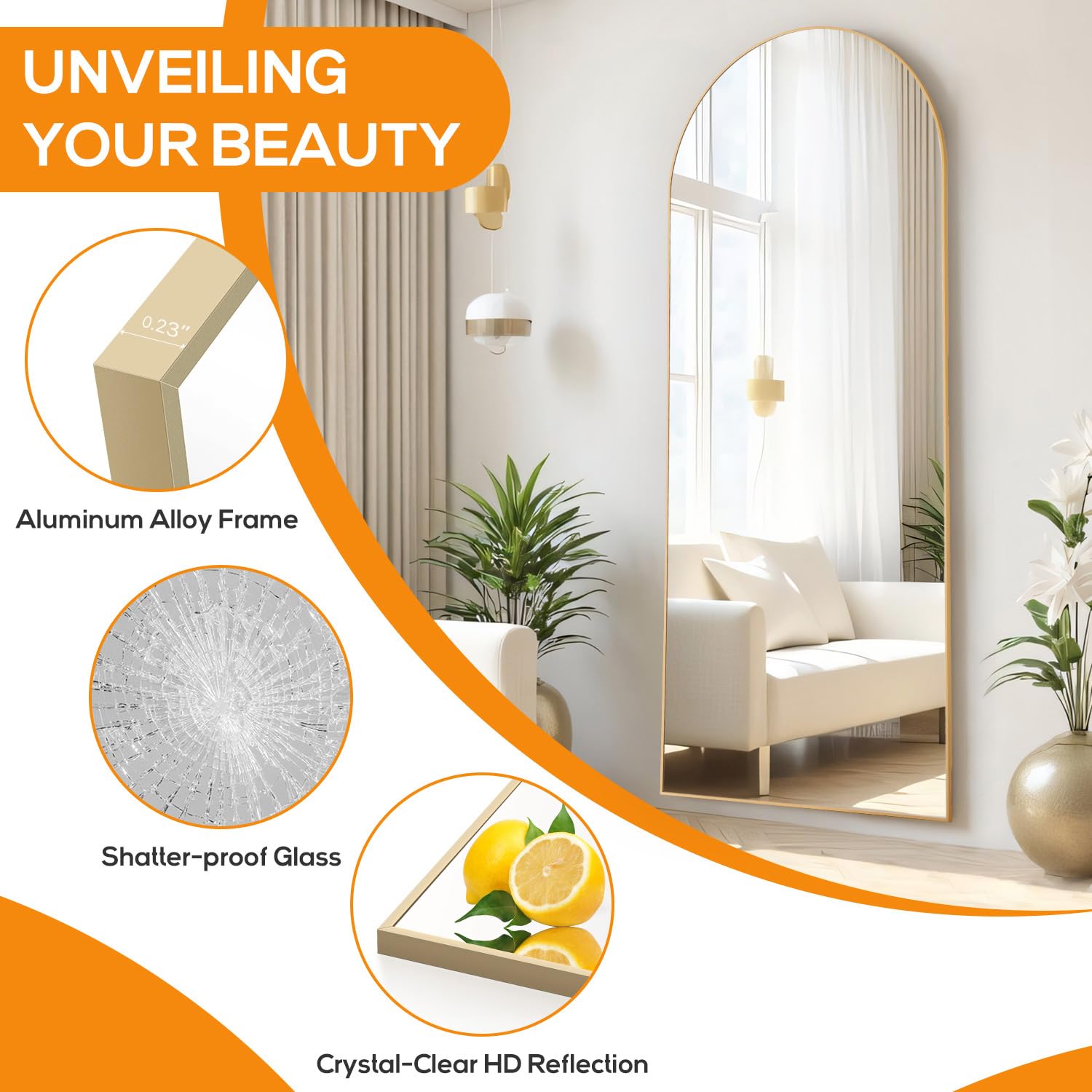 Aidoly mirror leaning in entryway creating easy styling and space-saving benefit