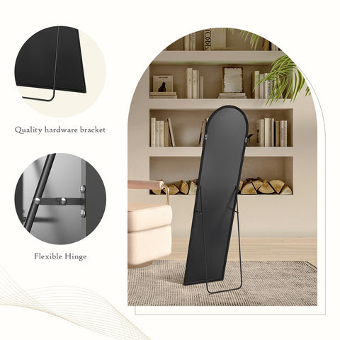 Aidoly mirror in bedroom offering stylish outfit-check and room brightening