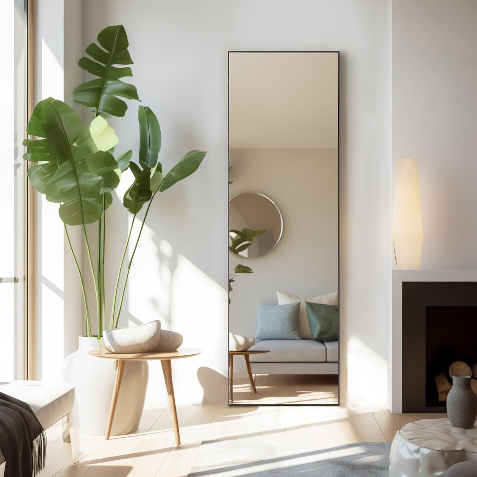 Aidoly mirror mounted with bracket demonstrating secure installation and stability