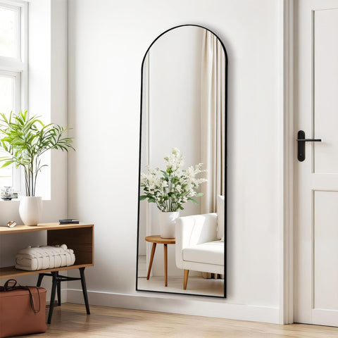 Aidoly mirror next to chair for size comparison and easy placement benefit