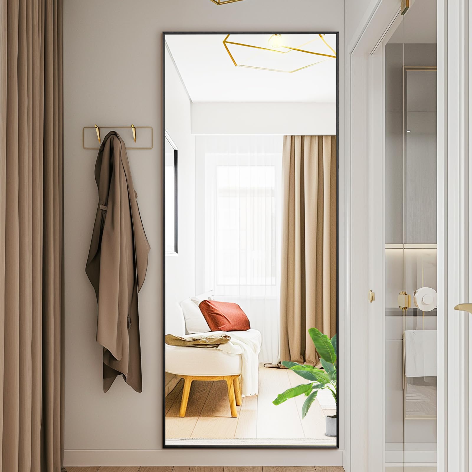 Aidoly size scale with chair to show mirror height and accurate scale