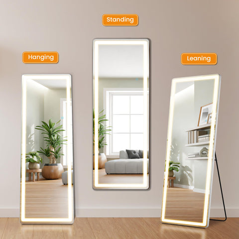 Aidoly wall-mounted mirror in bedroom adding light and visual depth to space