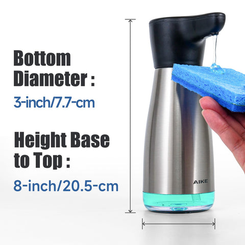 AIKE on a kitchen sink showing touchless use and hygienic hands-free benefit
