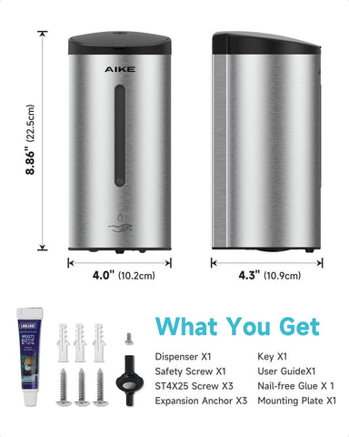 AIKE refill process showing wide neck for quick, mess-free replenishing