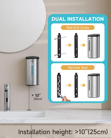 AIKE top closed lid highlighting integrated lock for spill-free refills