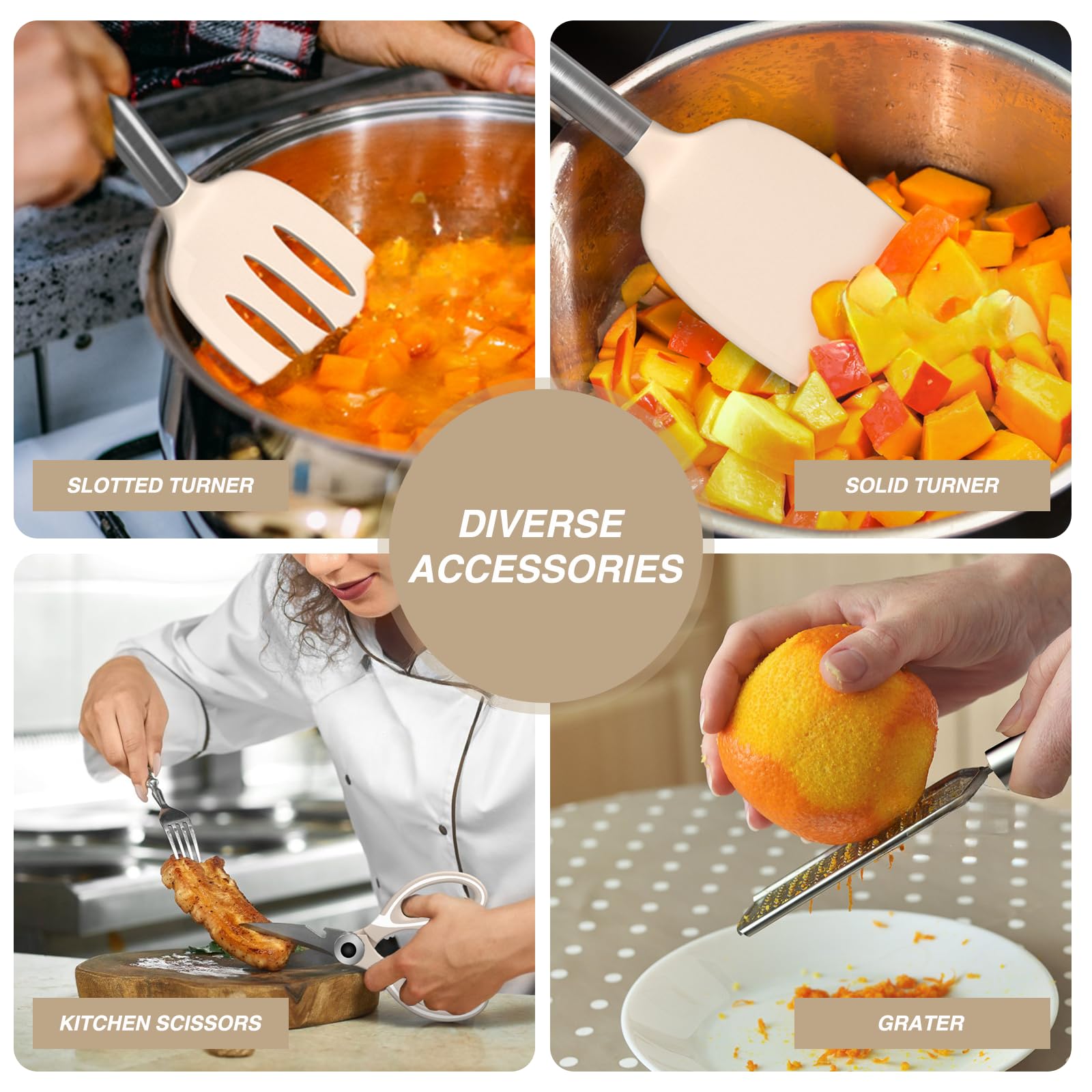 AIKKIL set staged on kitchen counter demonstrating complete everyday meal prep utility